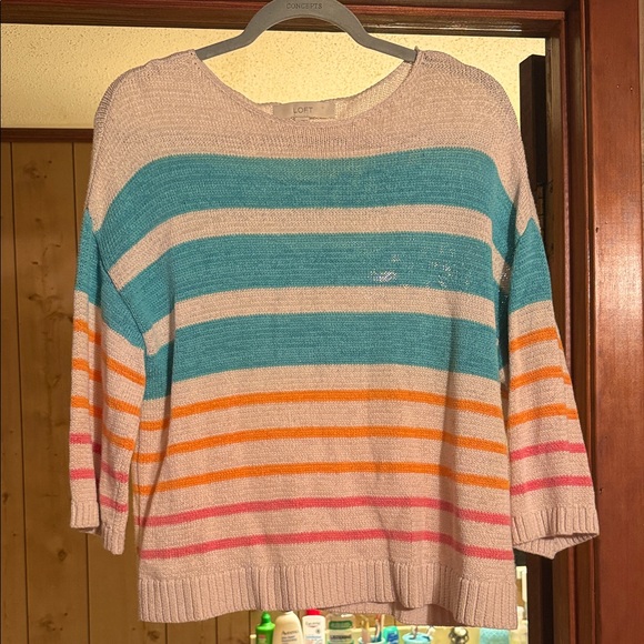 LOFT Sweaters - LOFT Women's Colorful Striped Sweater